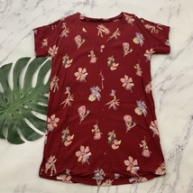 Madewell Womens Novel Dress Size L Red Bird of Paradise Floral Shift Tropical - £25.62 GBP