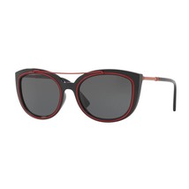 Versace VE4336-5255/87 56mm Cat Eye Sunglasses Black-Red / Grey Lens - $129.95