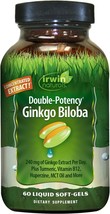 Irwin Naturals Double-Potency Ginkgo Biloba 240mg Extra Strength Brain Health Su - £30.36 GBP