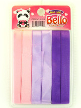 BELLO GIRLS HAIR RIBBONS - PINK, LILAC &amp; PURPLE - 6 PCS. (41219) - £5.60 GBP