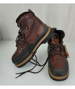 Lehigh Safety Shoes 6" Internal Brown Leather Met Metatarsal Guard 5343 ... - $69.29