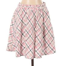 Joie Plaid Linen Mini Skirt Pink Size Small - £18.58 GBP