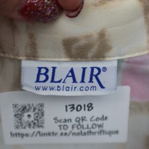 Blair Shirt Womens 2XL Multicolor Long Sleeve Button Up  Collar Basic Blouse - £18.18 GBP