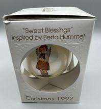 Ornament Schmid Collectors&#39; Sweet Blessings Hummel Glass 2nd  4 years 1991 - £7.94 GBP