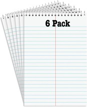 Gregg Ruled, White, 80 Sheets Per Notepad, 6 X 9 Inch Steno Pads, 6 Pack. - £26.01 GBP