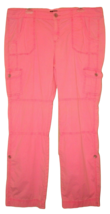 ANA cotton cargo pants roll-up capri crop size 16 TOKYO PINK 2% spandex EUC - £21.24 GBP