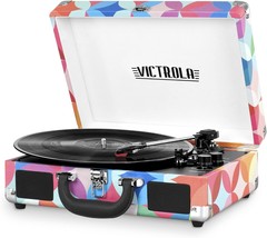 Victrola Vintage 3-Speed Bluetooth Portable Suitcase Record Player With, P3). - £59.39 GBP