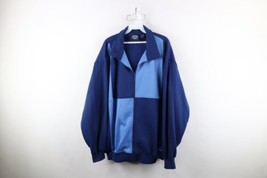 Vintage 90s Streetwear Mens XL Faded Checkered Color Block Warm Up Track... - $59.35