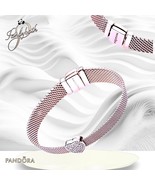 Pandora Rose Gold Plated REFLEXIONS Mesh Bracelet 587712 size 16-21 US S... - $101.03 CAD