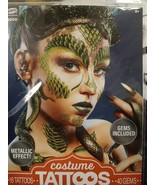Savvi Costume Tattoos- Metallic Effect Snake/Reptilian - With Gems - $221.85 MXN