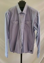 Ted Baker Blue White Plaid Cotton Button Down Shirt Mens Size 7 [3X] - $34.64