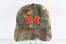 Under Armour Spell Out Big Logo Realtree Camouflage Snapback Hat Cap Hunting - £19.74 GBP