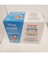 Disney Mickey Mouse Pyrex 10 Piece Glass Food Storage Set Bowls &amp; Lids, New - £58.36 GBP