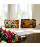 Set of 2 Vintage Happy Home/&quot;One Hundred&quot; Gold eye Sewing Needle Book Sets - €13,85 EUR