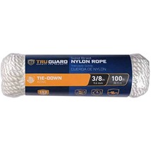 MIBRO Group (The) 642221 White Diamond Braided Nylon TG 3/8x100 WHT NYL ... - $43.65