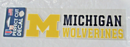 NCAA Michigan Wolverines Perfect Cut Decals Logo on 3&quot;x10&quot; by WinCraft - £8.01 GBP