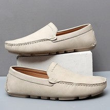 Genuine Leather Brand Men Loafers Classic Soft Moccasins High Quality 2022 New M - £61.63 GBP