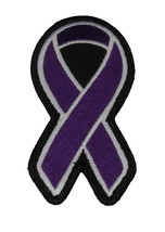 Dark Purple Ribbon for Care Giver Patch - Dark Purple - Veteran Owned Bu... - £4.46 GBP