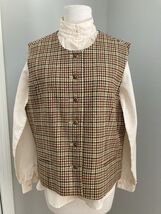 Talbots Vintage Wool  Tweed Houndstooth VEST Preppy Equestrian lk nw 16 - $34.65 CAD