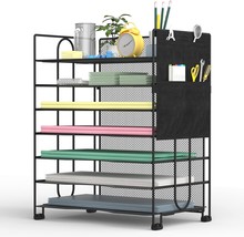 Document Shelves And Sorter With No Screw Design, Black Mesh Stackable, Bohdk. - £28.46 GBP