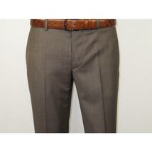 Men Suit BERLUSCONI Turkey 100% Italian Wool Super 180's 3pc Vested #Ber6 Brown image 12