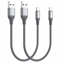Short Usb C Cable(0.5Ft 2-Pack),Usb Type C Charger Nylon Braided Fast Charging C - £8.64 GBP