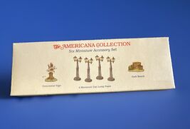 Liberty Falls Americana Collection Pewter Lamp Post Bench Sign AH50 - $12.99