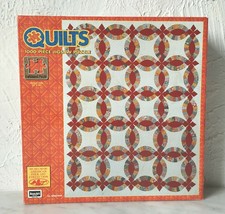 Quilts Double Wedding Ring Museum of Folk Art 1000 Pc Corkboard Puzzle-C... - £22.25 GBP