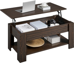 Lift Top Coffee Table with Hidden Compartment and Storage Shelf, Rising ... - £95.62 GBP