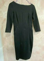 COS 3/4 Sleeve Black dress with  pockets size xs - £33.33 GBP