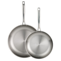 Tramontina Tri-Ply Clad Stainless Steel Fry Pan Set, 2-piece - £46.13 GBP