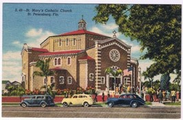 Postcard St Mary&#39;s Catholic Church Petersburg Florida - £3.80 GBP