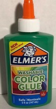 Elmer&#39;s Washable Color Glue Green Great for Slime and Crafts - £10.48 GBP