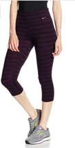 Nike Dri FIT Womens Medium Legend Purple Cotton Zig Dot Capri Legging 72... - $13.75