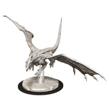 WizKids D&amp;D: Nolzur&#39;s Marvelous Minis: Young White Dragon W9 (Unpainted) - $21.33