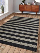 Glitzy Rugs UBSJ00083S0102A11 6 x 9 ft. Hand Knotted Sumak Jute Contemporary Rec - £218.92 GBP