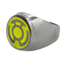 Yellow Lantern Symbol Stainless Steel Plated Ring  - £21.38 GBP