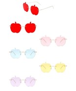Rimless Apple Shape Frameless Tinted Sunglasses - £12.50 GBP