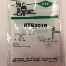 (6) NTE3018 Discrete LED Indicators Red Diffused - Lot of 6 - $14.99