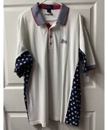 Antigua Golf Polo Mens Xtra Large Red White Blue Stars Stripes Embroider... - $20.54