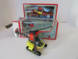 Toy Windup Rescue Helicopter Rolling Wheels Spinning Propellers 7.75&quot;L Nib - £3.55 GBP