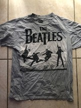 The Beatles Jumping Mens Soft Gray T-SHIRT - Size Medium - - £9.48 GBP