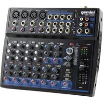 Gemini 8-Channel Audio Mixer  USB Playback, FX, EQ, Phantom Power  Com... - $89.95+