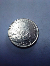 1/2 France franc half 1972 coin free shipping - £2.18 GBP