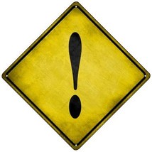 Exclamation Point Xing Novelty Mini Metal Crossing Sign - £13.50 GBP