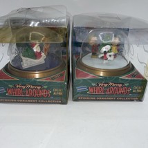 Blockbuster 1999 Very Merry Whirl-Arounds Spinning Ornaments Complete Set of 2 - £15.42 GBP
