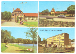 Vtg Postcard-Germany-Bad Saarow-Pieskow-Old Car, Lake, People-4x6 Chrome... - £4.66 GBP