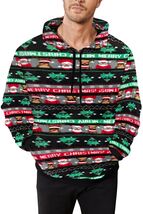 Runcati Mens Green Ugly Christmas Sherpa Hoodie Pullover Sweatshirt - $156.16 MXN Runcati Mens Green Ugly Christmas Sherpa Hoodie Pullover Sweatshirt - $156.16 MXN