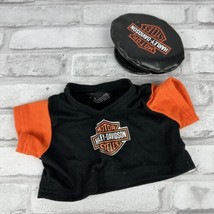 Harley Davidson Teddy Bear Shirt and Hat Black Orange 2004 - $17.20