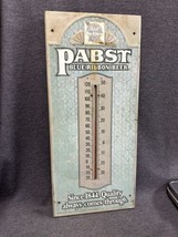 Vintage 1950s Pabst Blue Ribbon Beer 20&quot; Embossed Metal Thermometer - £106.81 GBP